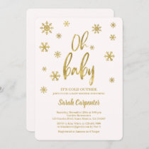 Oh Baby It's cold outside Baby Shower girl Invitation