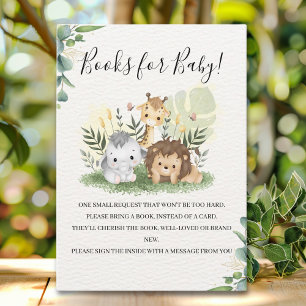 Oh Baby Jungle Animals Baby Shower Enclosure Card
