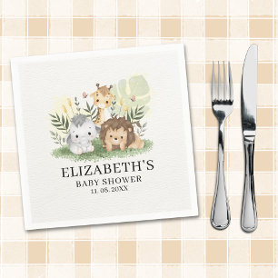 Oh Baby Jungle Animals Baby Shower Napkins