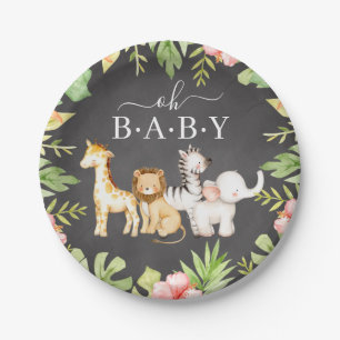 Oh Baby Jungle Baby Shower 7" Plate