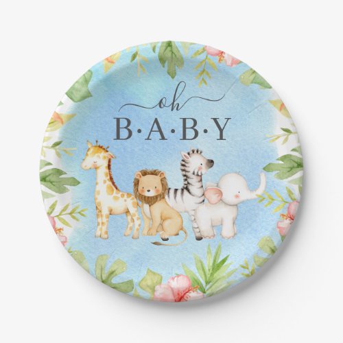 Oh Baby Jungle Baby Shower 7 Plate