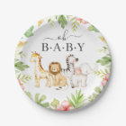 Oh Baby Jungle Baby Shower 7" Plate