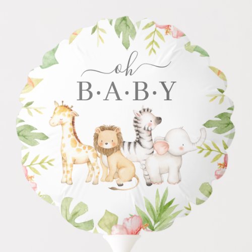 Oh Baby Jungle Baby Shower Balloon