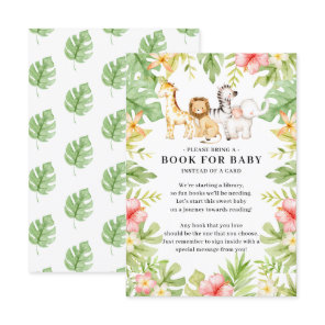 Oh Baby Jungle Baby Shower Book for Baby Enclosure Card