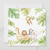 Oh Baby Jungle Baby Shower  Invitation (Back)
