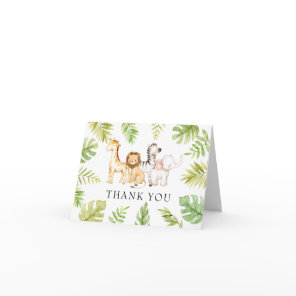 Oh Baby Jungle Baby Shower Thank You Card