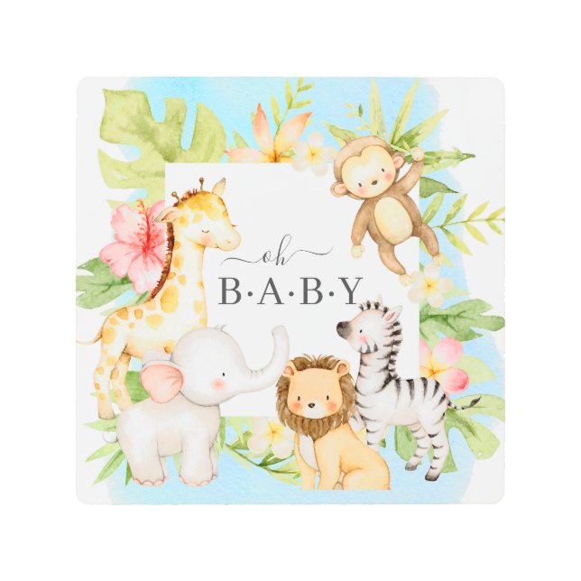 Oh Baby Jungle Metal Print (Front)