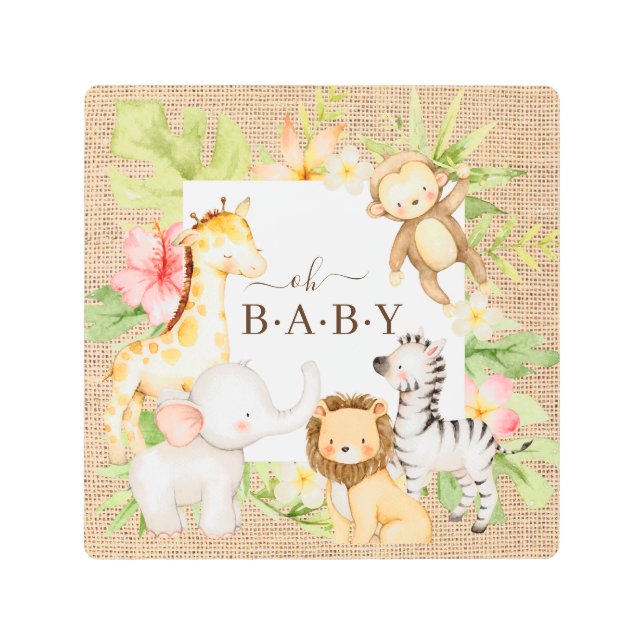 Oh Baby Jungle Metal Print (Front)