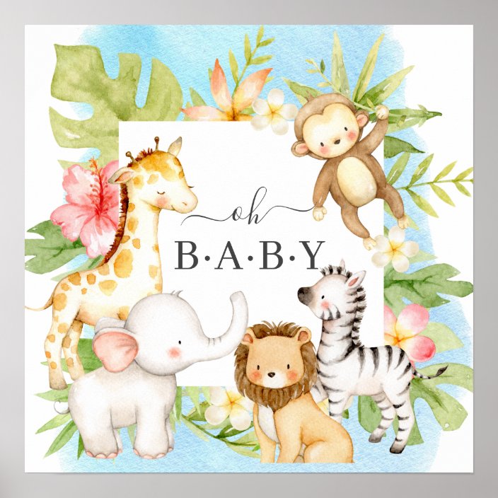 Oh Baby Jungle Poster | Zazzle.com