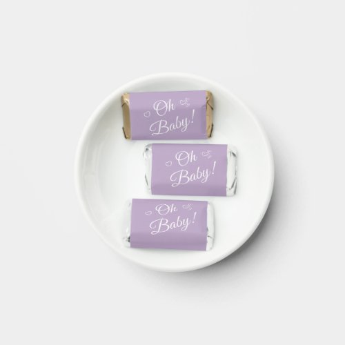 Oh Baby Lavender Modern Minimalist Baby Shower Hersheys Miniatures