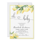 Oh Baby Lemon Baby Shower Invitation