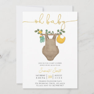Oh baby lemon Baby Shower party Invitation