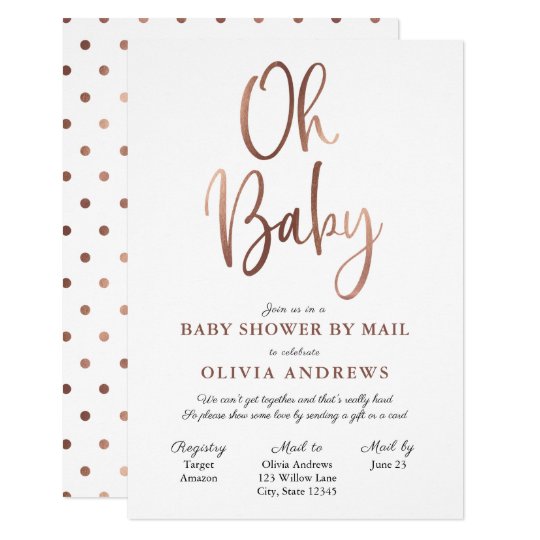 Oh Baby Long Distance Baby Shower Invitation