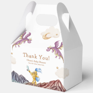 Oh Baby Medieval Fairytale Dragon Boy Baby Shower Favor Boxes