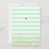 Oh Baby Mint Green Gold Gender Neutral Baby Shower Invitation (Back)