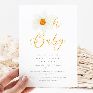 Oh Baby Modern Daisy Gender Neutral Baby Shower