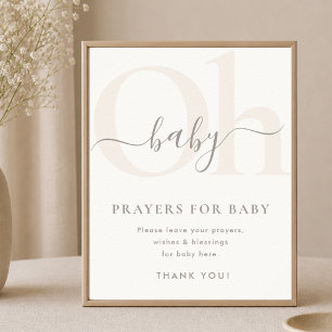 Oh Baby Modern Gender Neutral Shower Prayers Sign