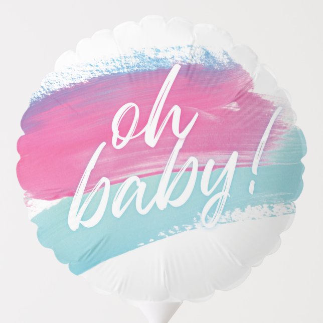 Oh Baby Modern Gender Reveal Balloons (Back)