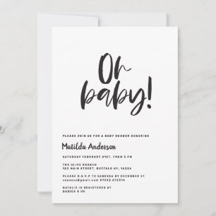 Oh baby! modern graphic black, white and green