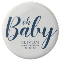 Oh Baby - Navy Blue Baby Shower Chocolate Covered Oreo