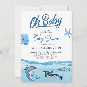 Oh Baby! Ocean & Sea Baby Shower Invitation