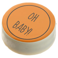 Oh Baby Orange Black Baby Shower Chocolate Covered Oreo