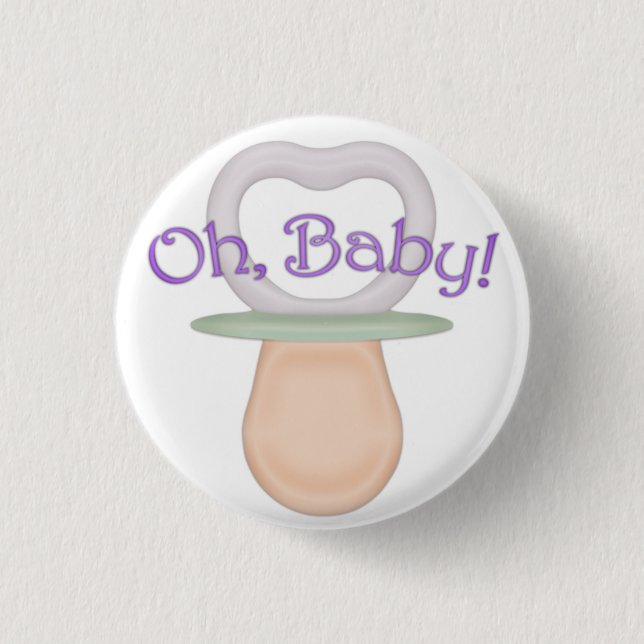 Oh, Baby! Pacifier Design Pinback Button (Front)