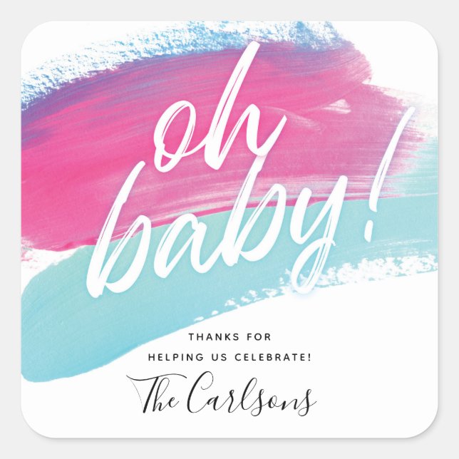 Oh Baby Paint Swash Stickers (Front)