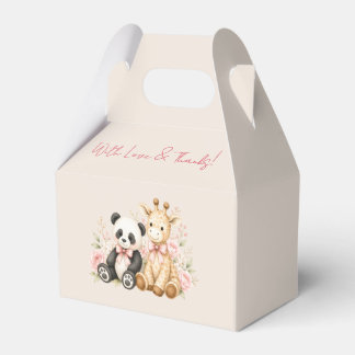 Oh Baby Panda and Giraffe Baby Shower Favor Boxes