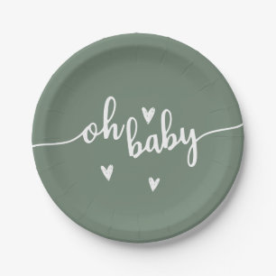 Oh baby paper plates
