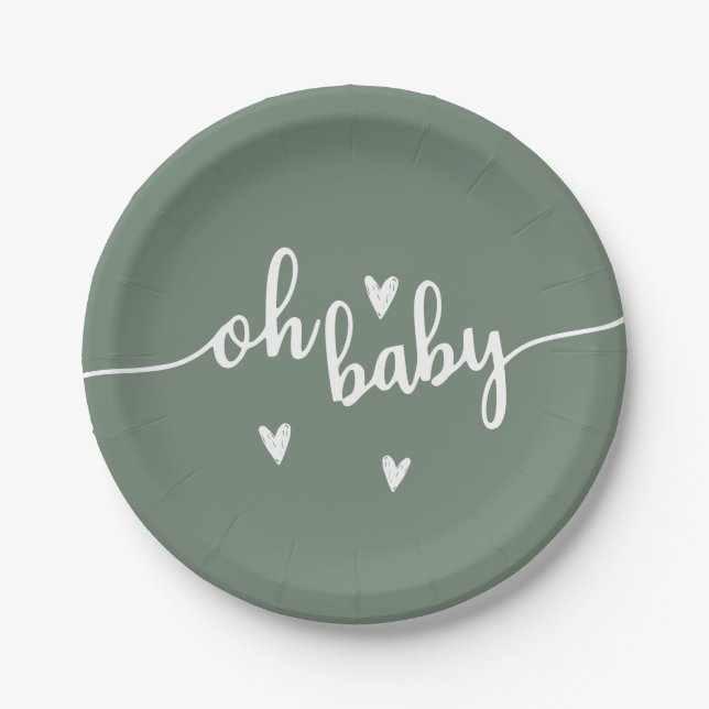 Oh baby  paper plates (Front)