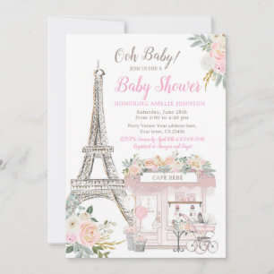 Oh Baby Paris Baby Shower Brunch Invitation