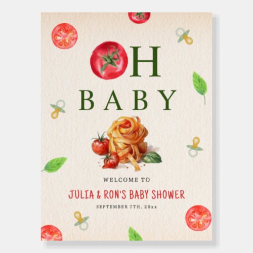 Oh Baby Pasta  Pacifiers Baby Shower Foam Board