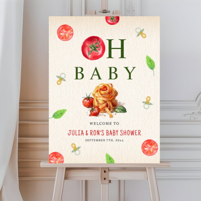 Oh Baby Pasta & Pacifiers Baby Shower Foam Board (Creator Uploaded)