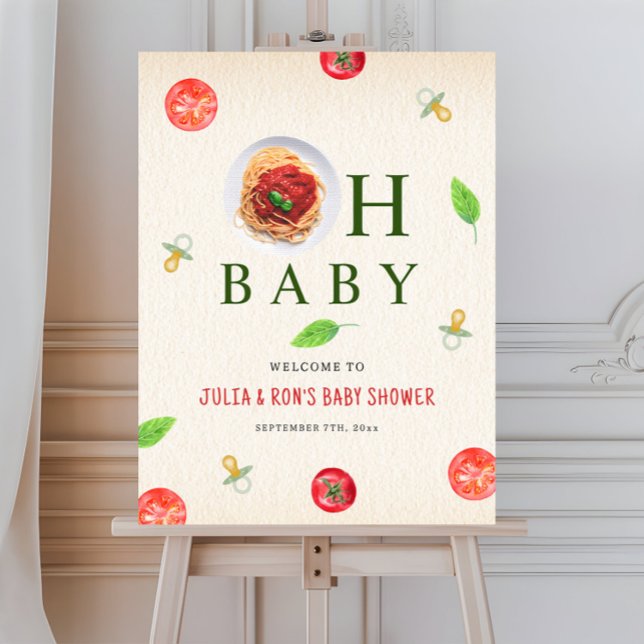 Oh Baby Pasta & Pacifiers Baby Shower Foam Board (Creator Uploaded)