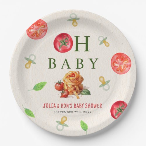 Oh Baby Pasta  Pacifiers Baby Shower Paper Plates