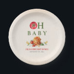 Oh Baby Pasta & Pacifiers Baby Shower Paper Plates<br><div class="desc">Pasta & Pacifiers baby shower pasta party theme with Illustration of a tomato incorporated in to the design "oh baby" with pasta and pacifiers design.</div>