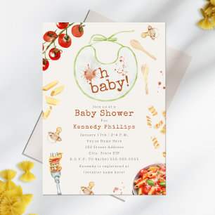 Oh Baby Pasta & Pacifiers Neutral Baby Shower Invitation
