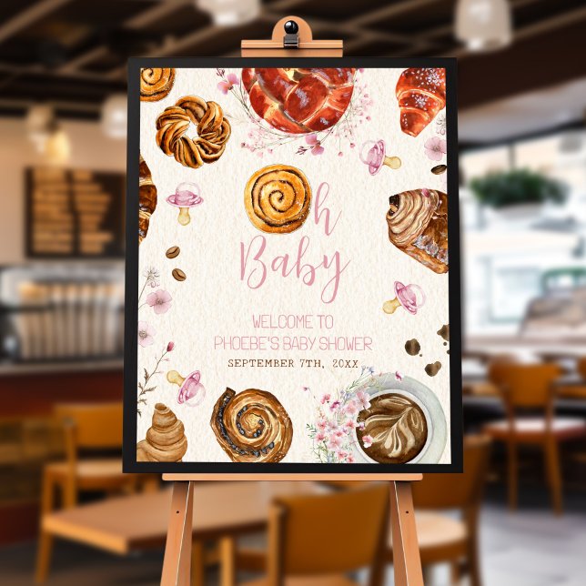 Oh Baby Pastries + Pacifiers Girl Baby Shower Foam Board (Creator Uploaded)