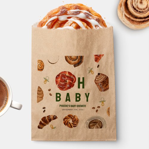Oh Baby Pastries  Pacifiers Neutral Baby Shower Favor Bag