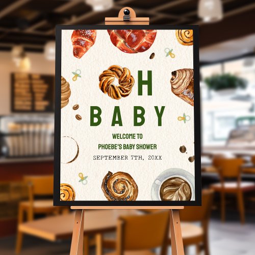 Oh Baby Pastries  Pacifiers Neutral Baby Shower Foam Board