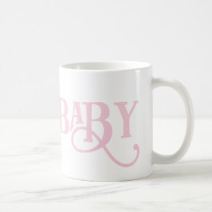 Oh Baby Personalized Pale Pink Modern Typeface Coffee Mug