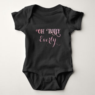 Oh Baby Personalized Pink Girly Girl Baby Bodysuit
