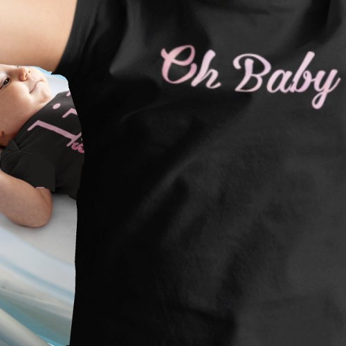 Oh Baby Personalized Pink Girly Girl Baby T_Shirt