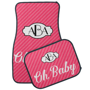 Oh Baby Personalized Pink Girly Girl Car Floor Mat