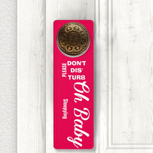 Oh Baby Personalized Pink Girly Girl Door Hanger (Creator Uploaded)