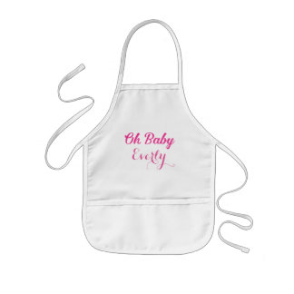 Oh Baby Personalized Pink Girly Girl Kids' Apron