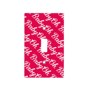 Oh Baby Personalized Pink Girly Girl Light Switch Cover