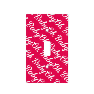 Oh Baby Personalized Pink Girly Girl Light Switch Cover