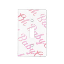 Oh Baby Personalized Pink Girly Girl Light Switch Cover